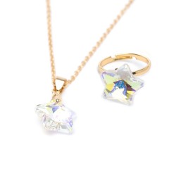 COLLIER + BAGUE/B.O HOLOGRAPHIC STAR 90414 